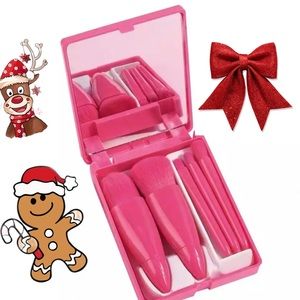 ❗️SALE❗️5 Pcs Makeup brush tool set with box and mirror❗️